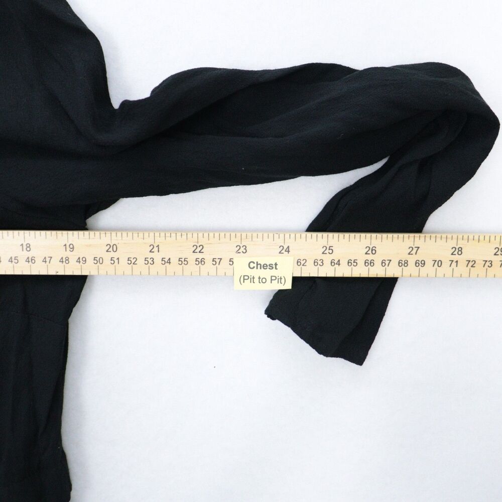 J.Jill Black Long Sleeve Dress Womens Sz S 100% Rayon Lagenlook Midi Breathable - Picture 7 of 9